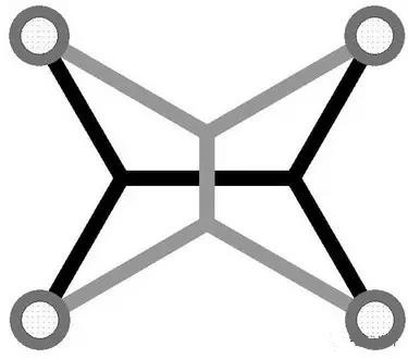 灰色Steiner樹不是最優(yōu)的，但黑色Steiner樹是最優(yōu)的。